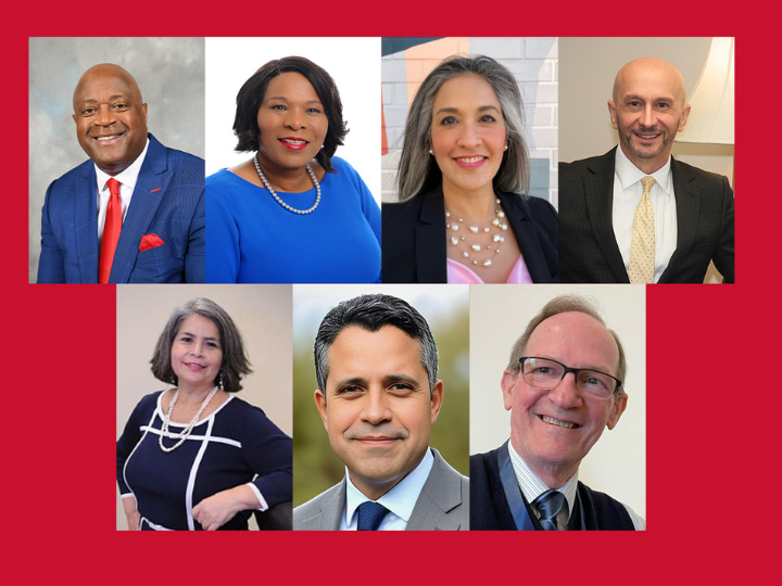New UH Health Family Care Center board of directors. Top row, left to right: Sidney Lacey, Rev. Linda Davis, Lharissa Jacobs, Michael Klepin; bottom row, left to right: Gloria Moreno, Santiago Caraballo, Dr. Steve Watts.