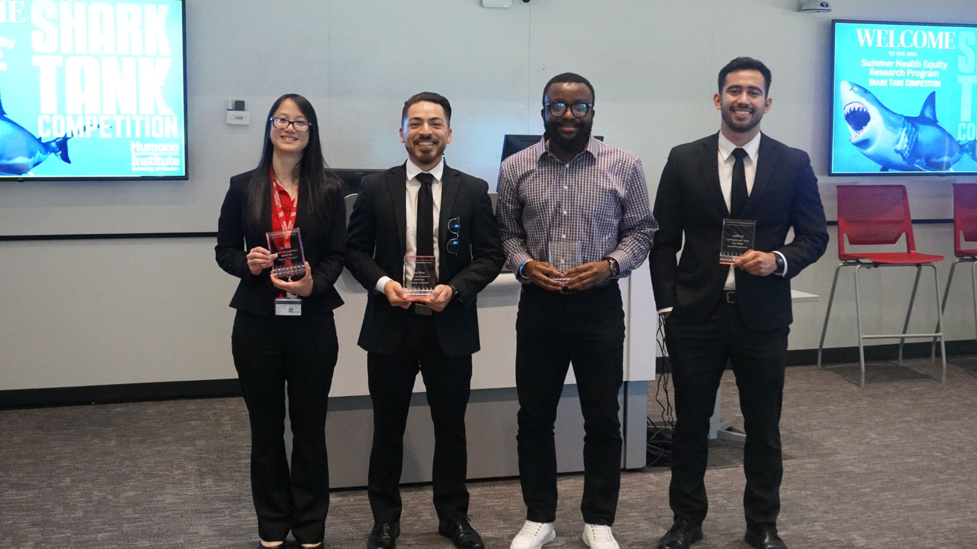 From left: Cecilia Pham, Andy Castaneda, Chijioke Okeke and Guillermo Saldana