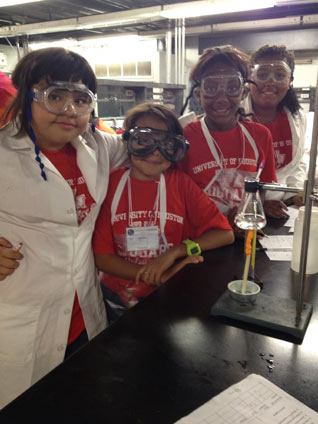 Bernard Harris campers in lab 2013