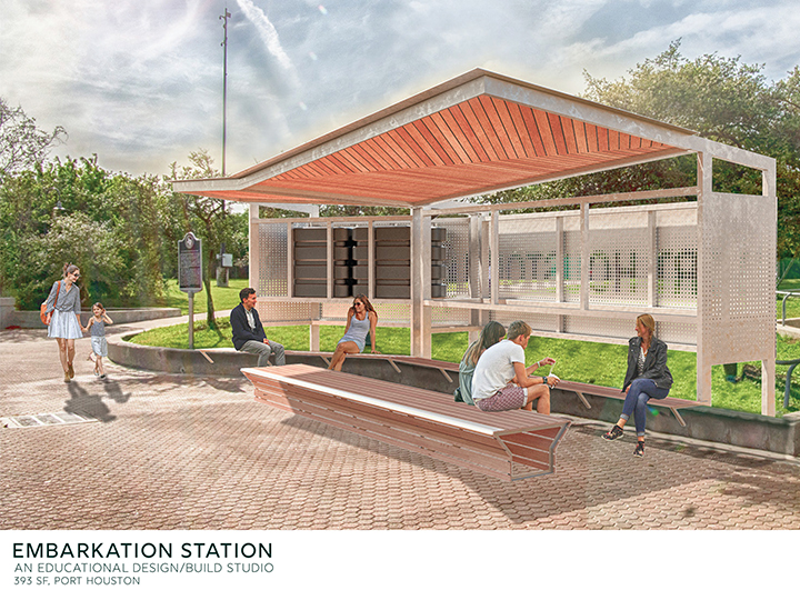 Port Houston Embarkation Station sketch Port Houston Embarkation Station sketch