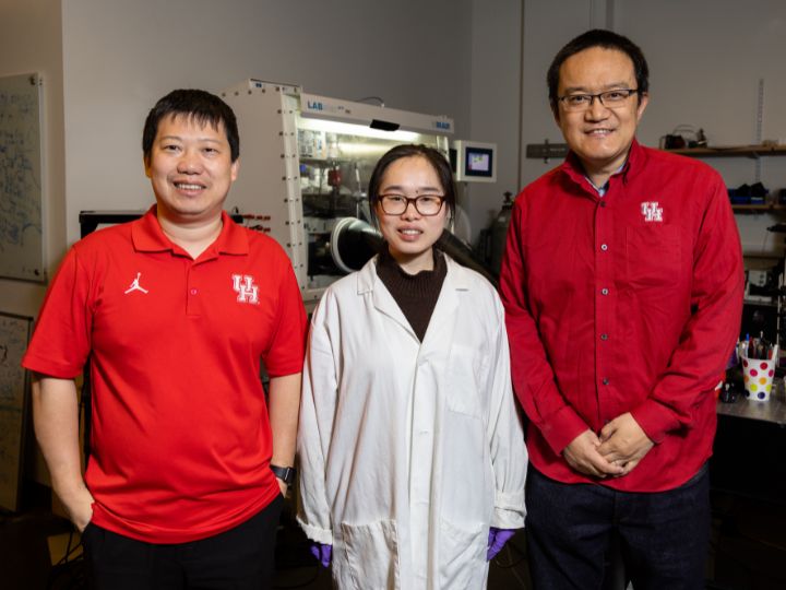 UH researchers Yan Yao, Guangxia Feng and Xiaonan Shan.