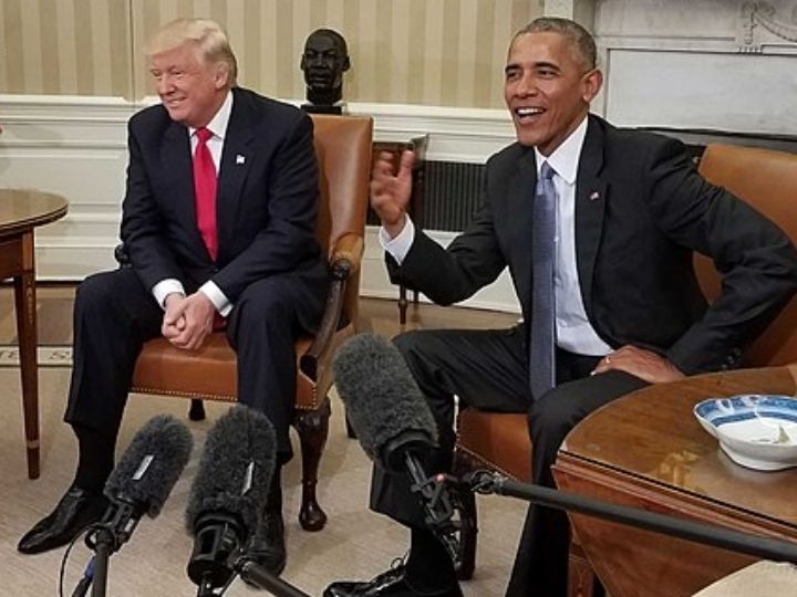 Presidents Obama and Trump