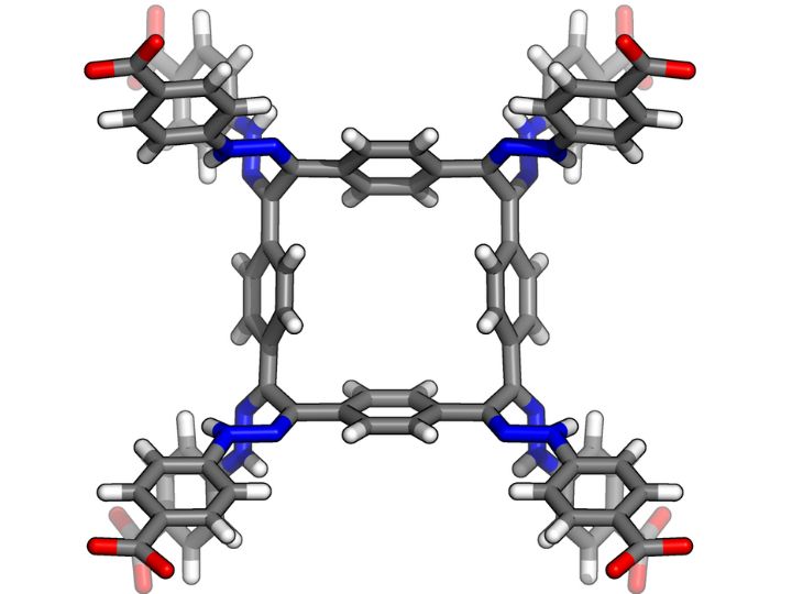 A graphic showing molecular structure of crystal