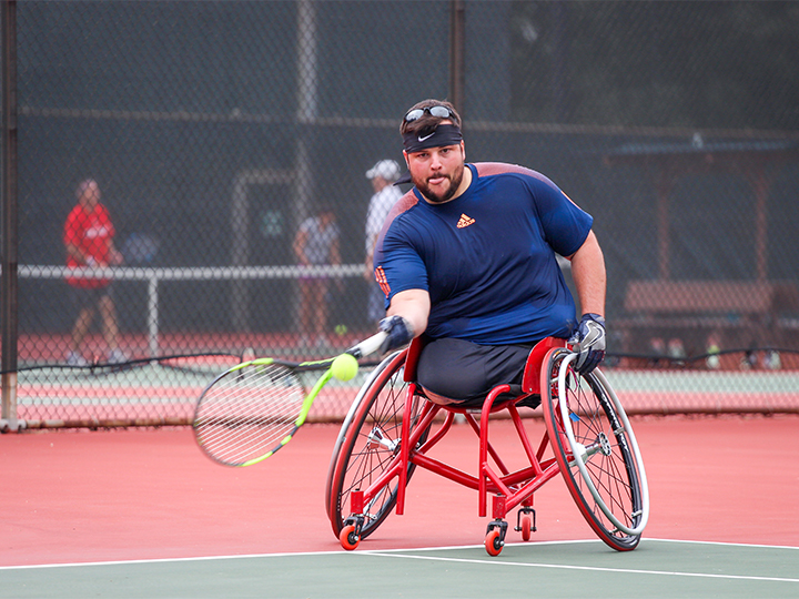 Drew Bouchillon at the 2017 UH Cougar Open Wheelchair Tennis tournament