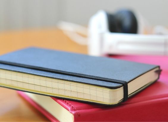 books on a table