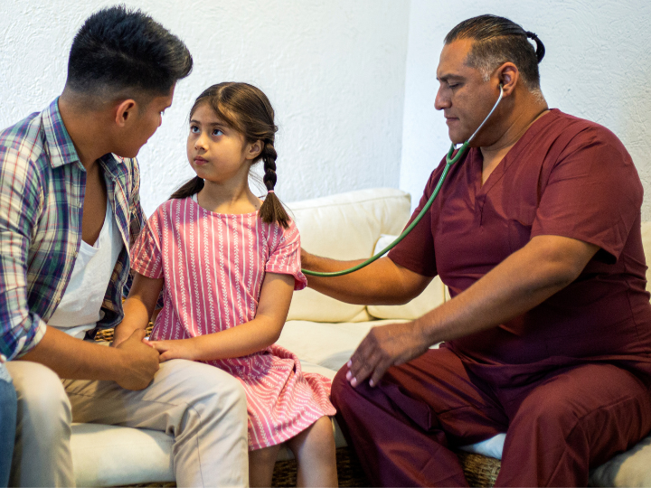 Nurse seeing patient