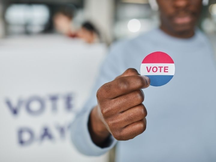 Voting stations showing image of American flag -- Photo courtesy, SmugMug