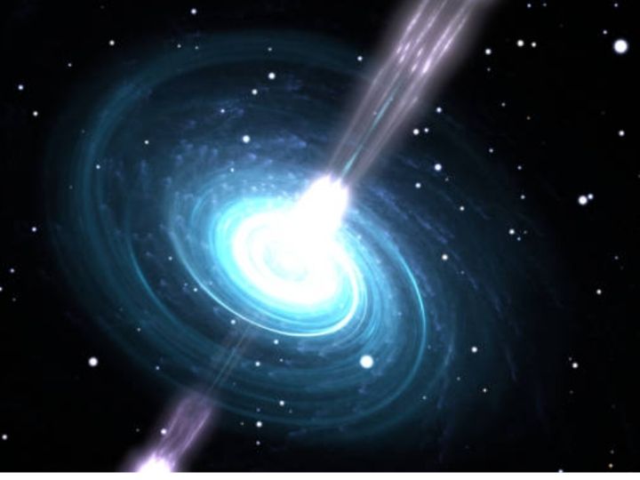 Artist’s image of neutron stars colliding. Image courtesy of Getty Images. Artist’s image of neutron stars colliding. Image courtesy of Getty Images.