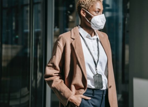 Woman with mask Woman with mask
