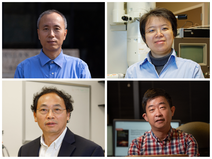 Photo collage of four highly cited researchers Photo collage of four highly cited researchers