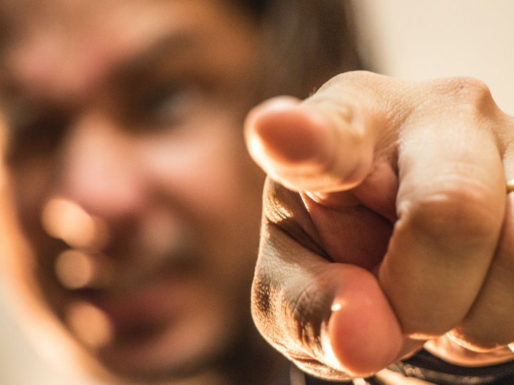 Man pointing finger Man pointing finger