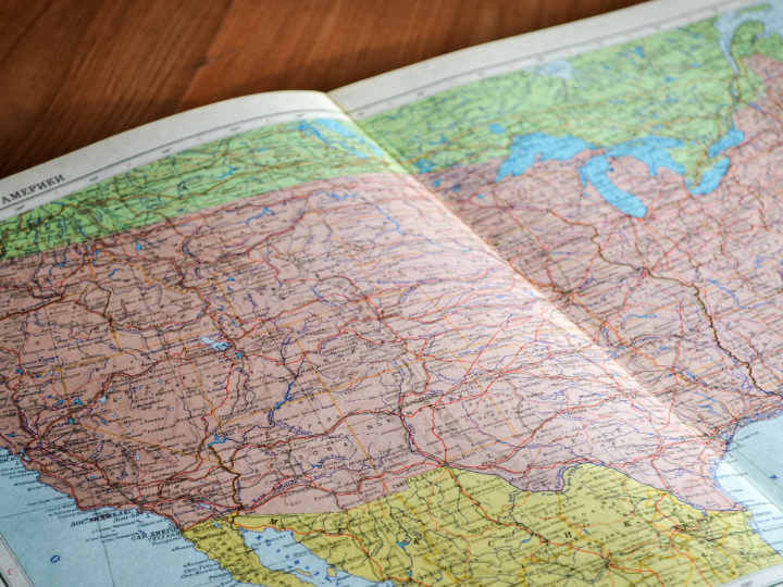 Photo of a map of the U.S. Photo of a map of the U.S.