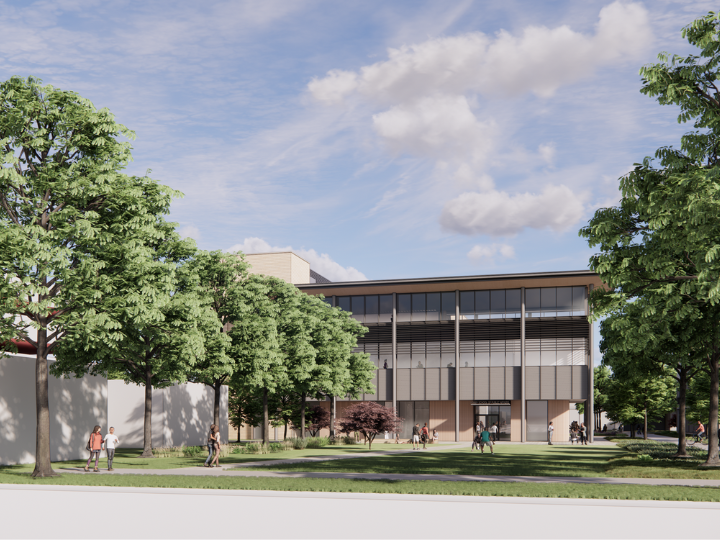 rendering of new hobby school building