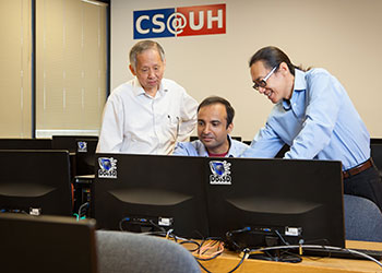 UH computer science professors Stephen Huang, Omprakash Gnawali and Larry Shi