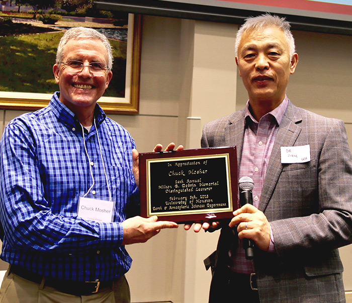 Department Chair Hua-wei Zhou and Chuck Mosher