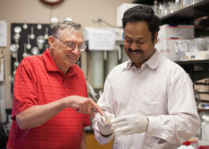 George Fox (left) and Madhan Tirumalai