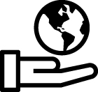 Icon of hand holding the earth