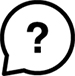 speech bubble with question icon