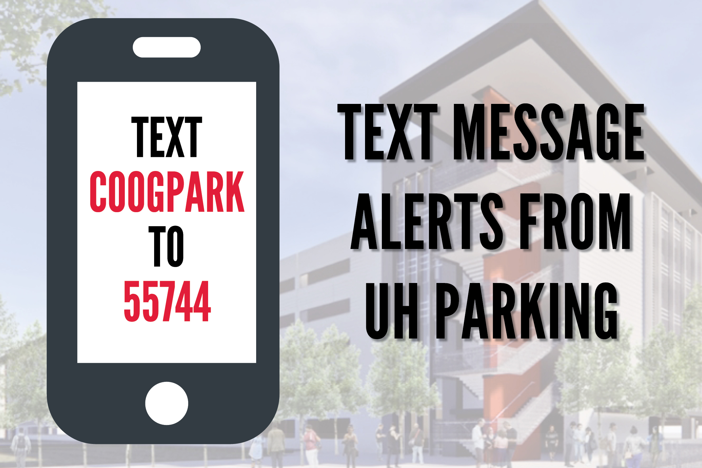 Sign up for text updates from Parking