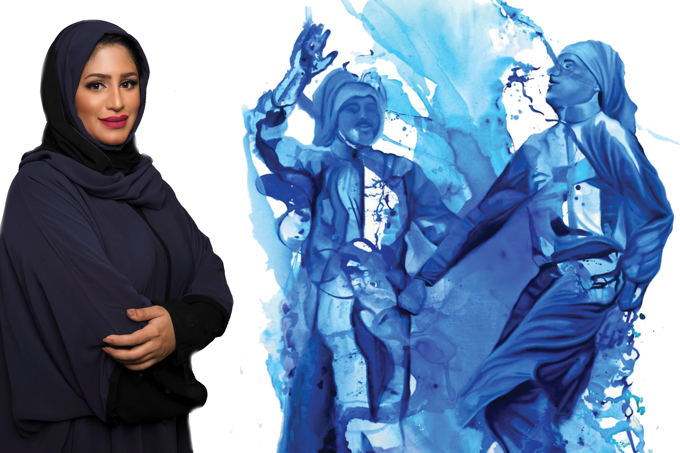 Qatari Artist Muna Al Bader creates the mural