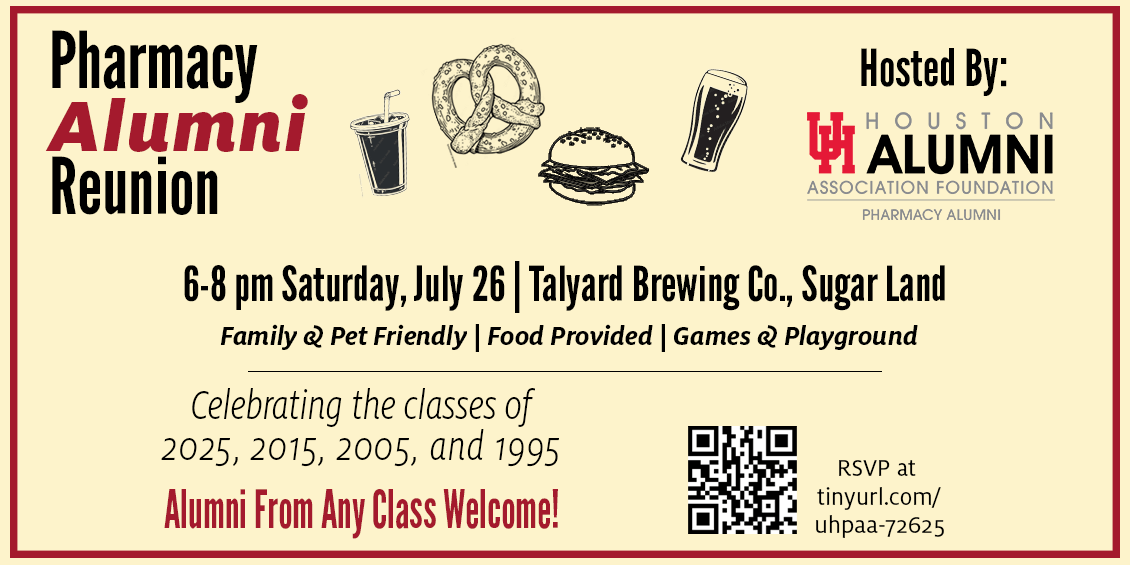graphic with food and beverage icons and qr code