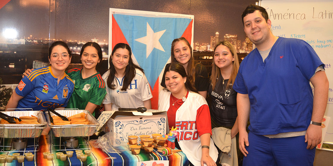 Group of students celebrating Latin American culture