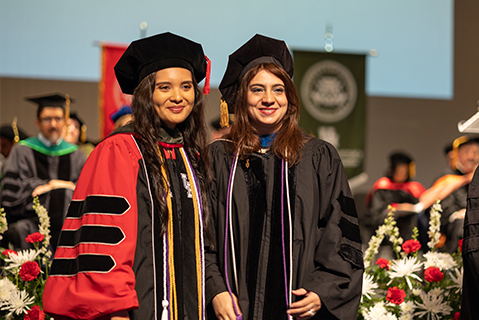 photo of graduating student in cap and gown