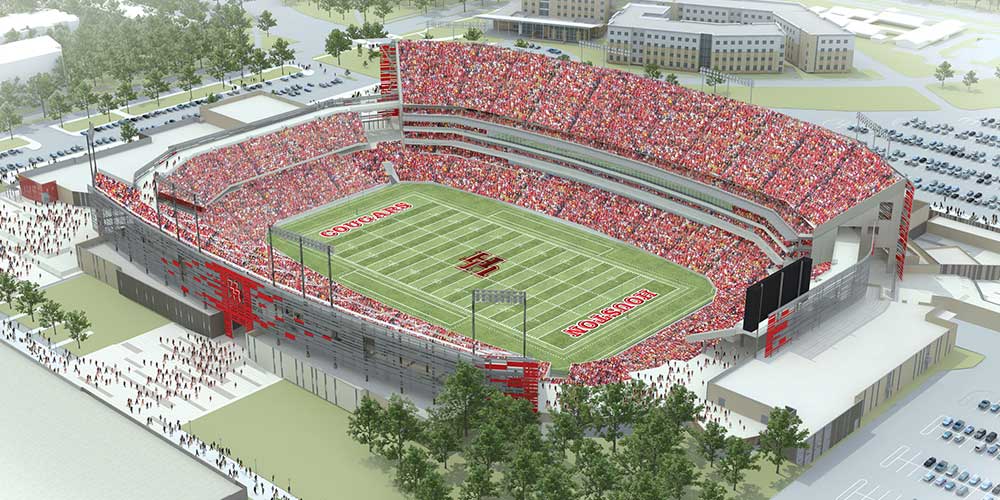 illustration of new football stadium