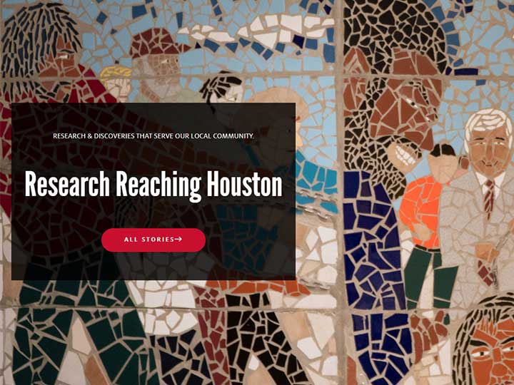 Research Reaching Houston homepage banner