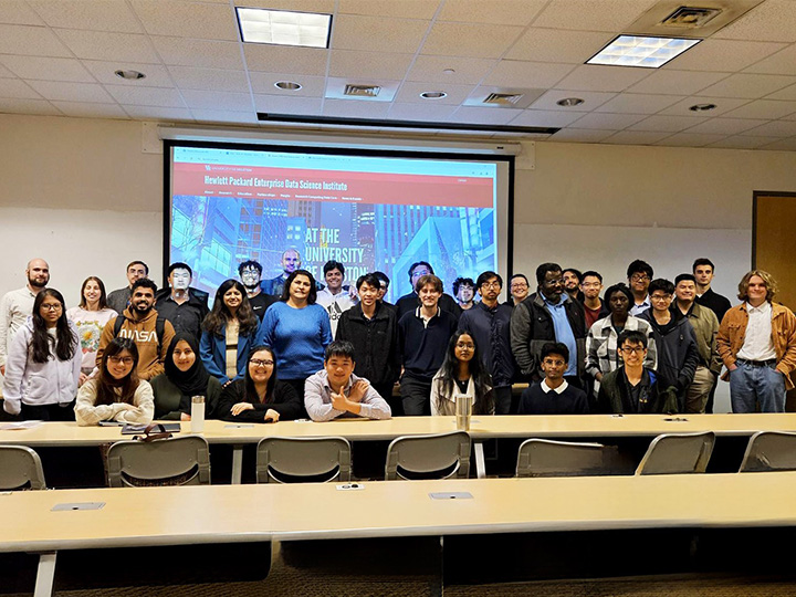 students gathered in classroom