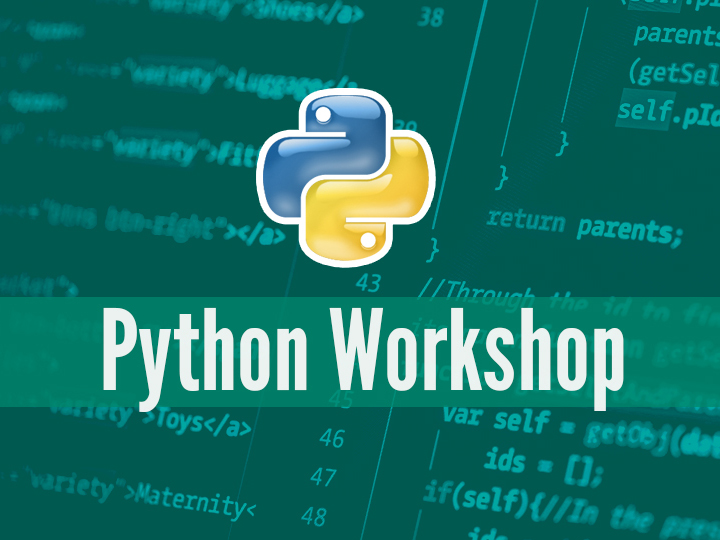 Python Workshop title card.