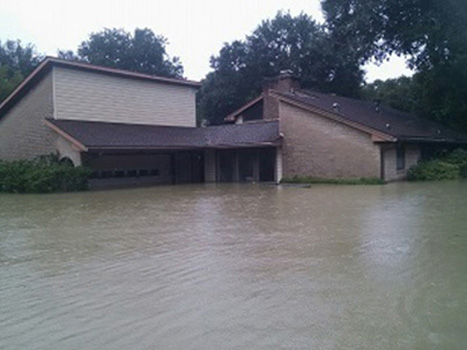 A house flooded with high water