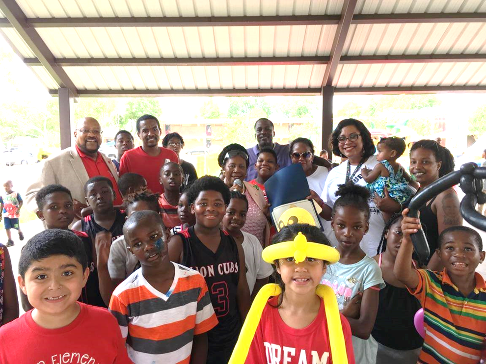 Hon. Sheila Jackson Lee and Community Fair Attendees