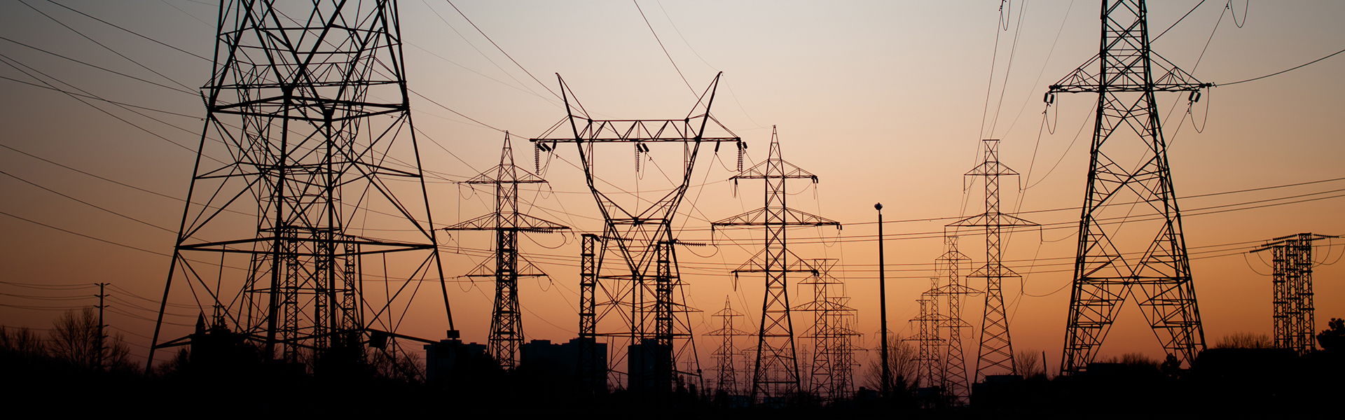 Power Lines at Sunset