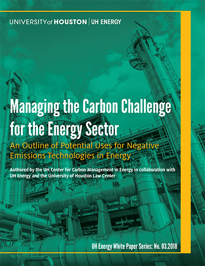 Click this image to read the Managing the Carbon Challenge for the Energy Sector: An Outline of Potential Uses for Negative Emissions Technologies in Energy White Paper