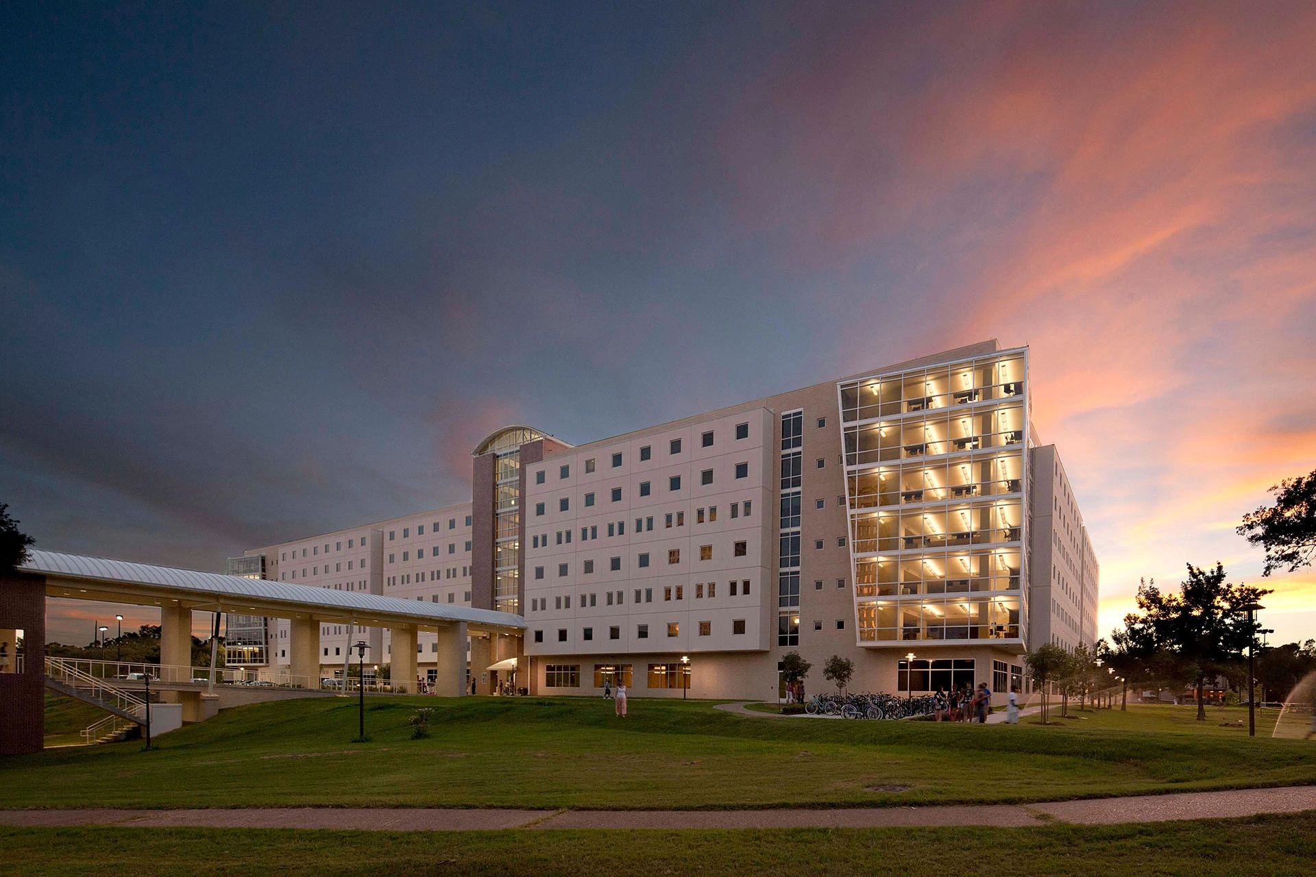 One of many of the University of Houston's student housing buildings.